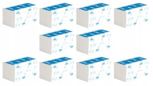 Zestaw Ręcznik do podajnika ZZ biały celuloza Velvet 2w 23x23/binda x10