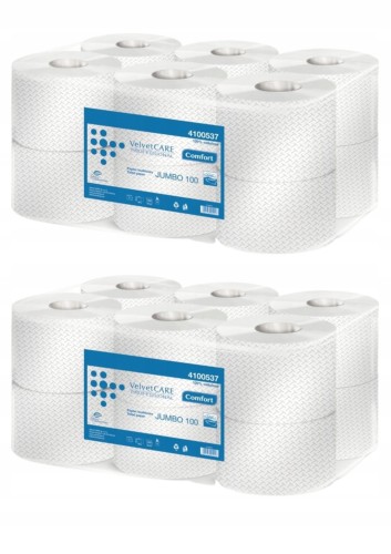 Zestaw Papier toaletowy Jumbo Velvet celuloza 12 rolek x2