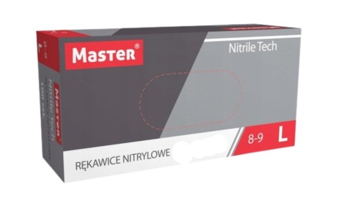 Zestaw Rękawice nitrylowe Master (S408)TECH a'100 /L. x10