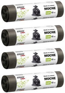 Zestaw Worki na śmieci 240L a'10 Fixi LDPE x4