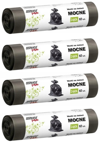 Zestaw Worki na śmieci 240L a'10 Fixi LDPE x4