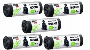 Zestaw Worki na śmieci 160L a'10 Fixi LDPE mocne x5