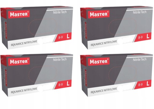 Zestaw Rękawice nitrylowe Master (S408)TECH a'100 /L. x4
