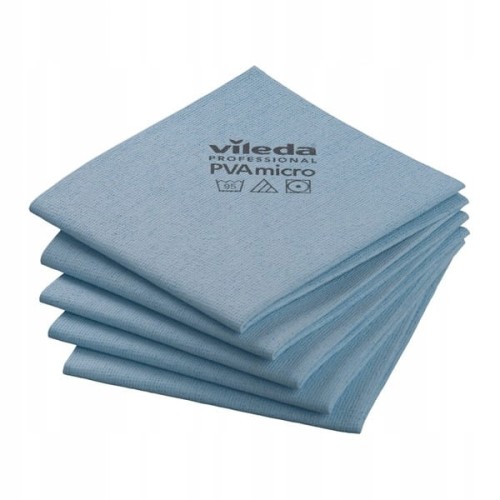 Zestaw Ścierka VILEDA P.PVAmicro 38x35/ niebieska  x5