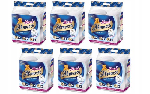 Zestaw Papier toalet. Almusso Maxi a'4 x6