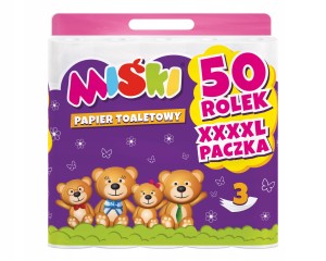 Papier toalet. Miśki 3w a'50