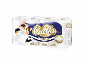 Papier toalet. Puffi Cattia PREMIUM 3w a'8szt.