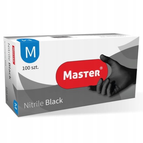 Rękawice nitrylowe Master czarne M