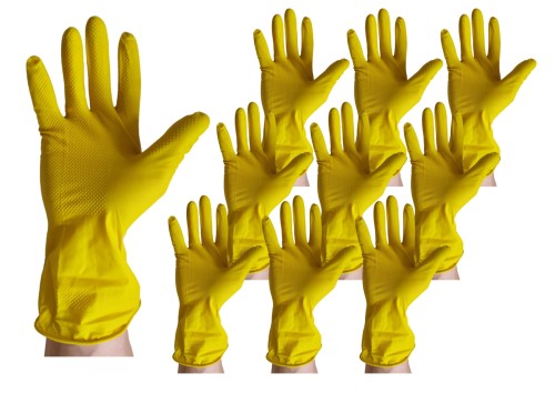 Zestaw Rękawice gospodarcze flokowane XL x50