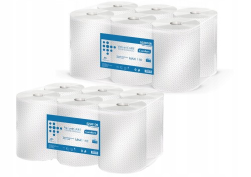 Zestaw Ręcznik papier.Velvet MAXI 110 celuloza 2w a'6szt. x2