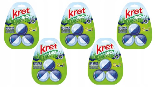 Zestaw Kostka do spłuczki Kret 3x40g  /ocean fresh/2w1 x5