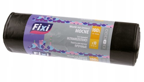 Worki na śmieci 160L a'10 Fixi LDPE mocne