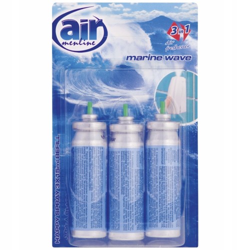 Odświeżacz powietrza Air Menline Marine wave zapas 3x15ml