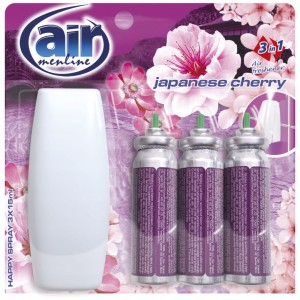Odświeżacz powietrza Air Menline Japanese Cherry 3x15ml + dozownik