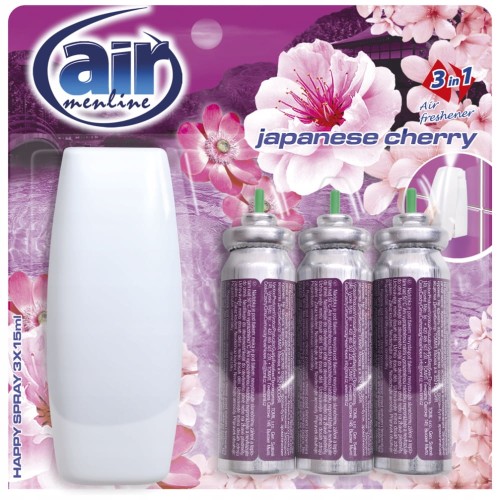Odświeżacz powietrza Air Menline Japanese Cherry 3x15ml + dozownik