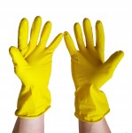 Rękawice gospodarcze flokowane L