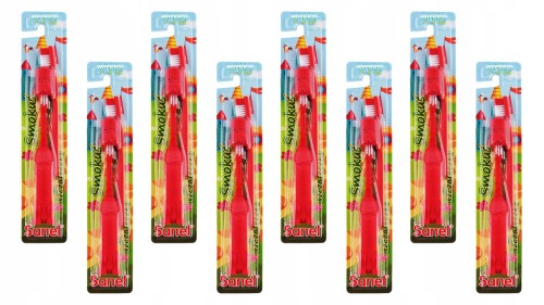 Zestaw Szczoteczka do zębów Sanel Smokuś + szczoteczka / miękka x8