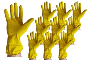 Zestaw Rękawice gospodarcze flokowane L x20