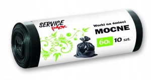 Worki na śmieci  60L a'10 Service Pack HDPE wytrzymałe