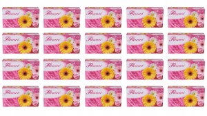 Zestaw Chusteczki higieniczne Flowers kartonik a'100szt. 2w. exclusive x20