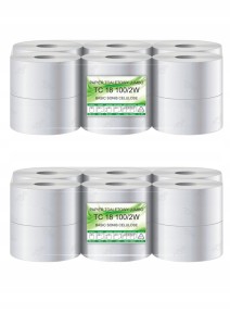 Zestaw papier toaletowy Jumbo Fi18 celuloza a'12szt 2W/100m x2